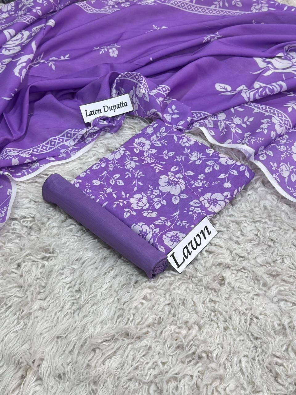 Lawn 3 PC Digital printed-Unstitched