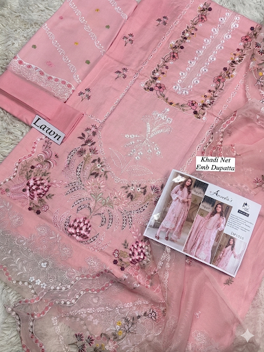 3 Piece - Embroidered Lawn Suit