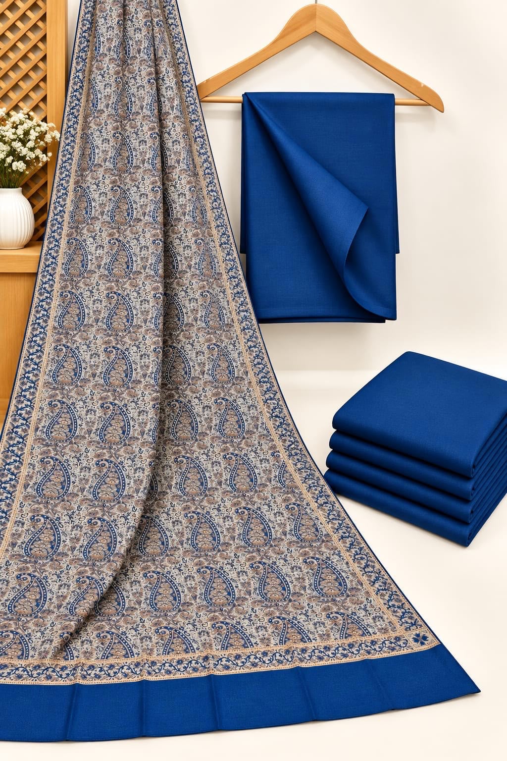 Turkish Jacquard Shawl-Royal