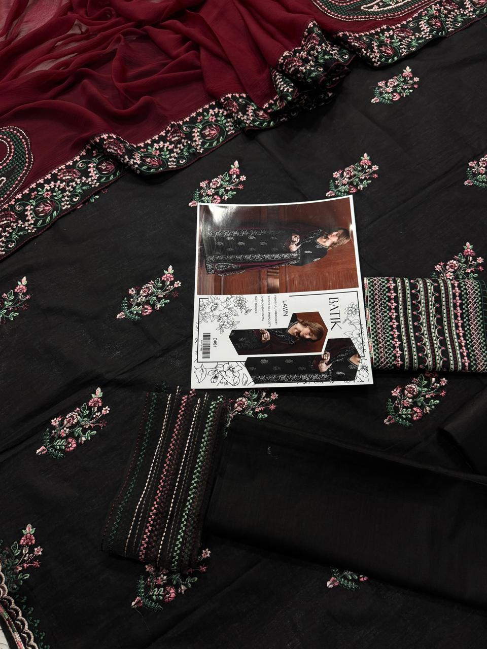 Batik 3Pcs Embroidered Summer Lawn Collection