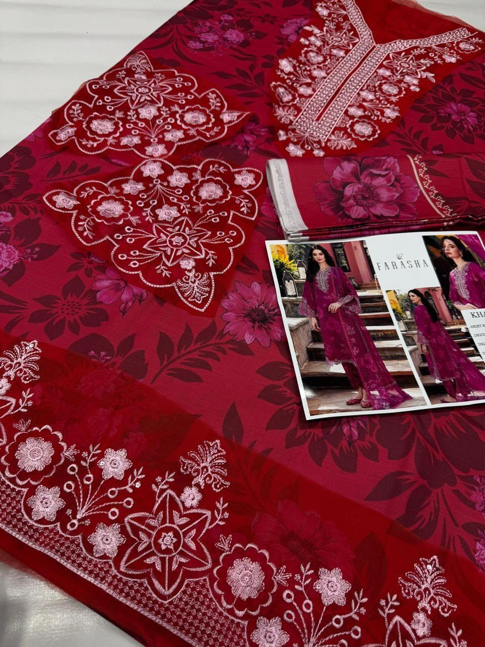 KHADDAR Digital Print 3pc WIDER With Patches