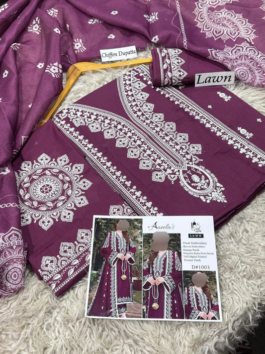 Embroidered 3pc Aneela's
