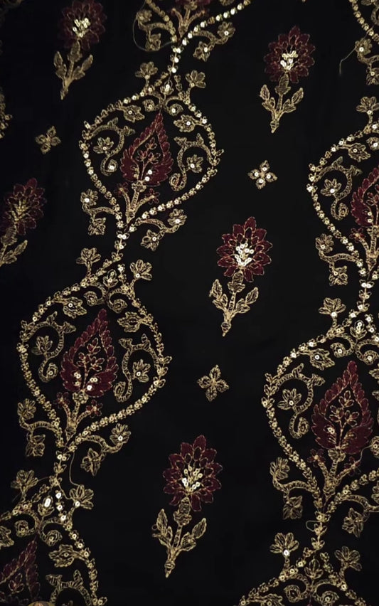 Fancy Breeze All over 2 Pc Eid Collection-black