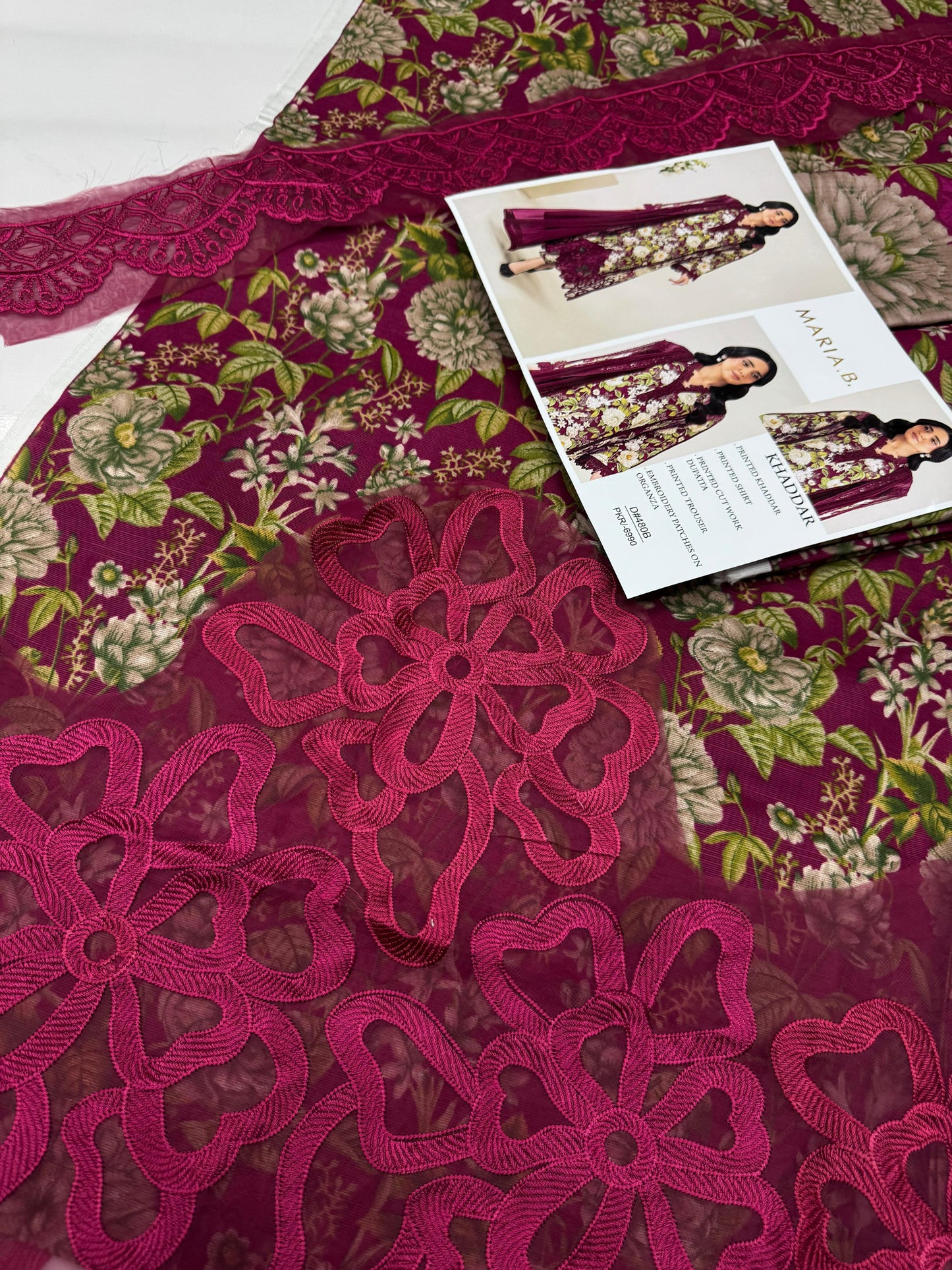 KHADDAR Digital Print 3pc With Patches