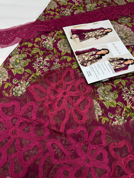 KHADDAR Digital Print 3pc With Patches