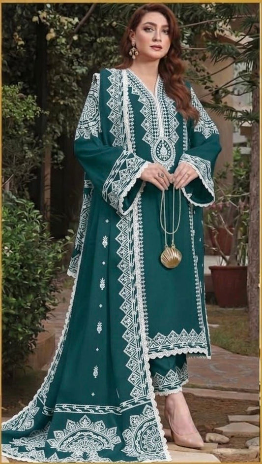 Embroidered 3pc Aneela's-Zink