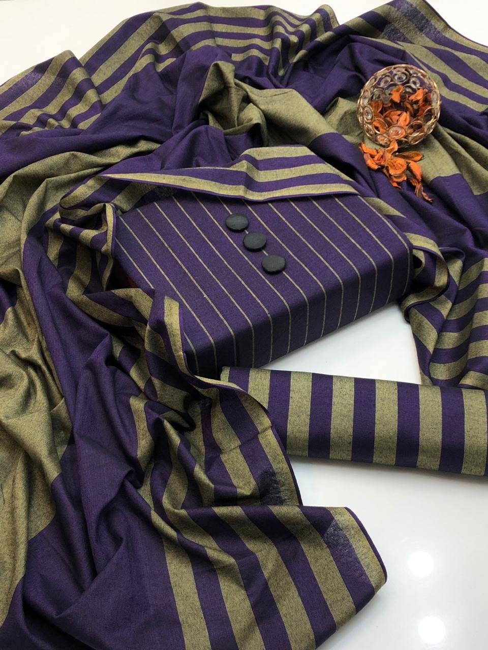3pc Multani Susi Khaadi-Purple