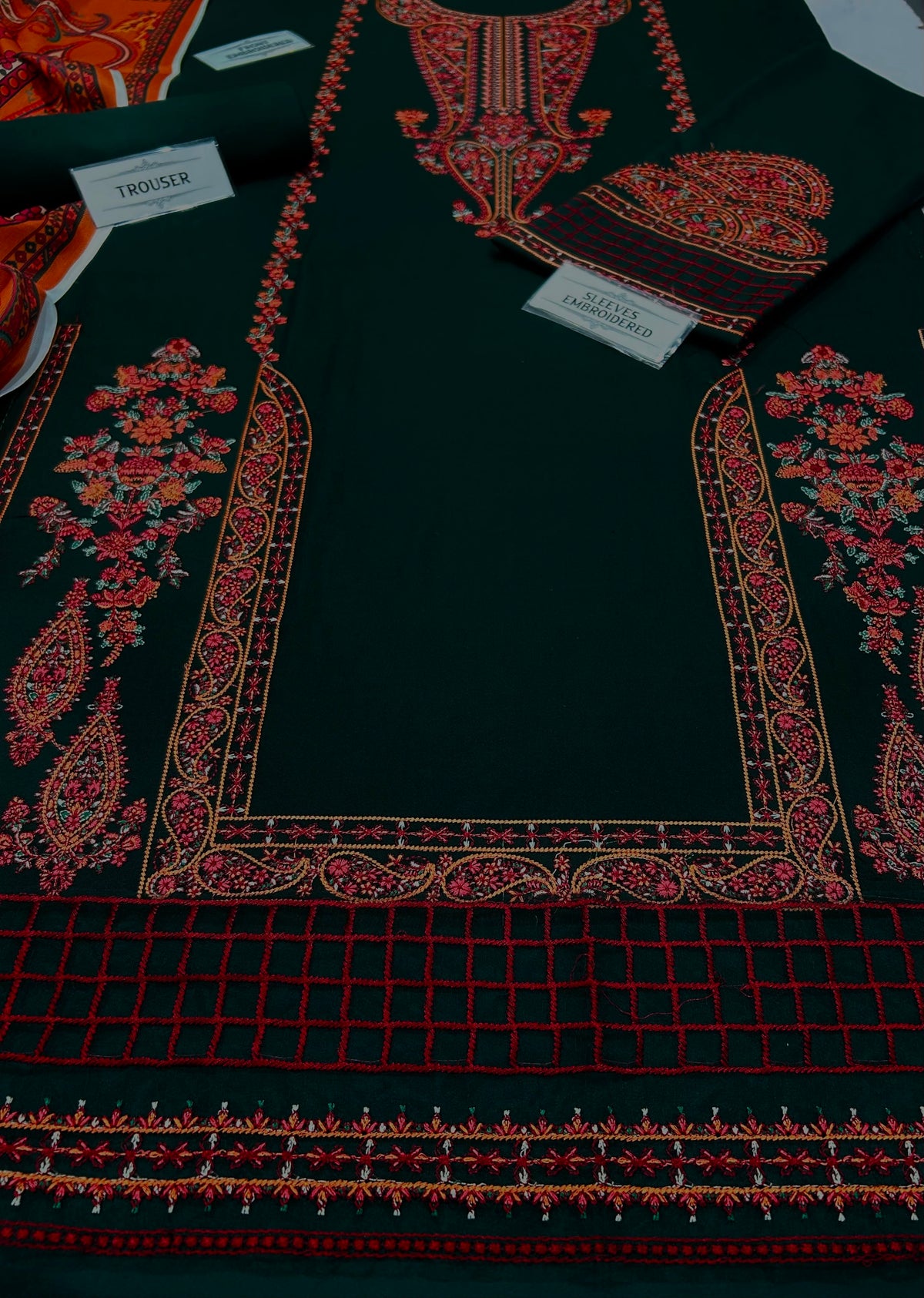 HUSSAIN REHAR DHANAK UNSTITCHED EMB 3PC