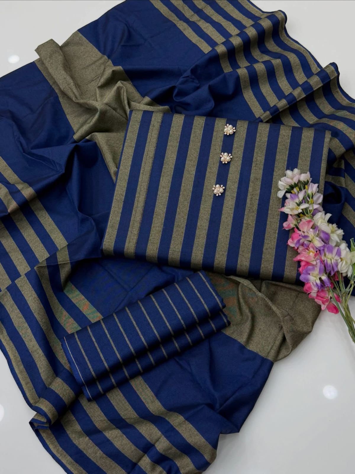 3pc Multani Susi Khaadi-Blue