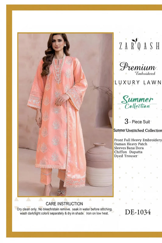 Summer 3 PC ZARQASH inspired Lawn