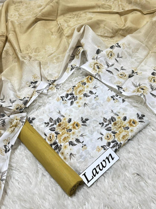 Lawn 3 PC Digital printed-Unstitched