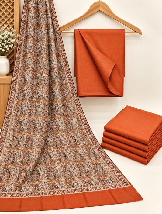Turkish Jacquard Shawl-Rusty