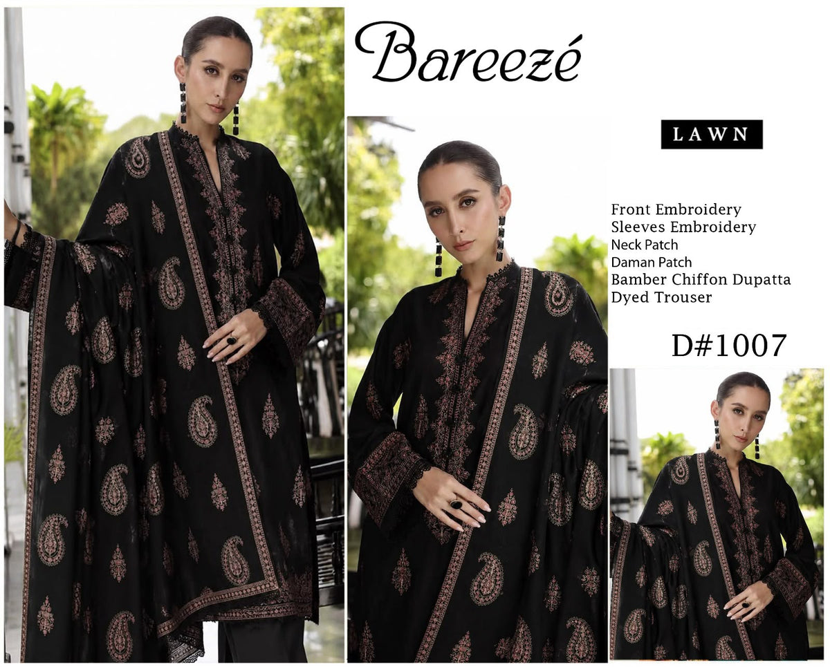 Breeze 3 PC Heavy embroidery