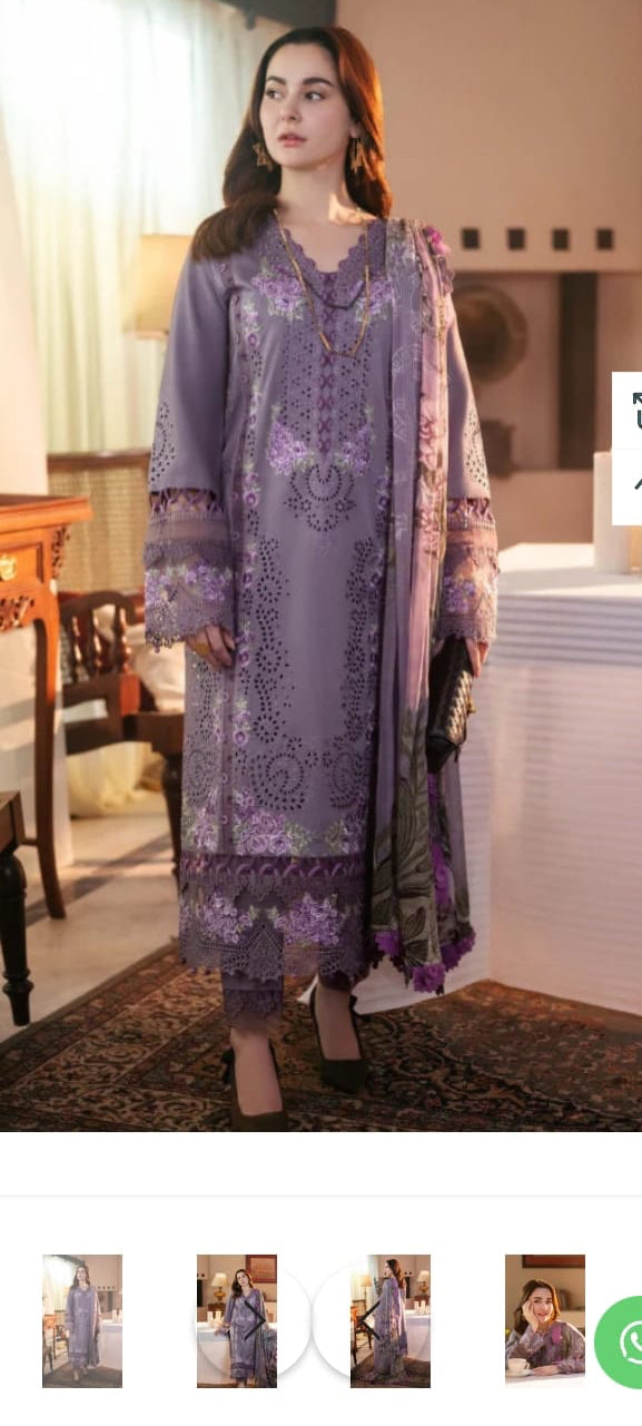 Summer 3 PC COCO Light Purple Chikankari