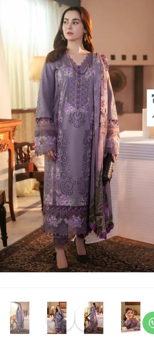 Summer 3 PC COCO Light Purple Chikankari