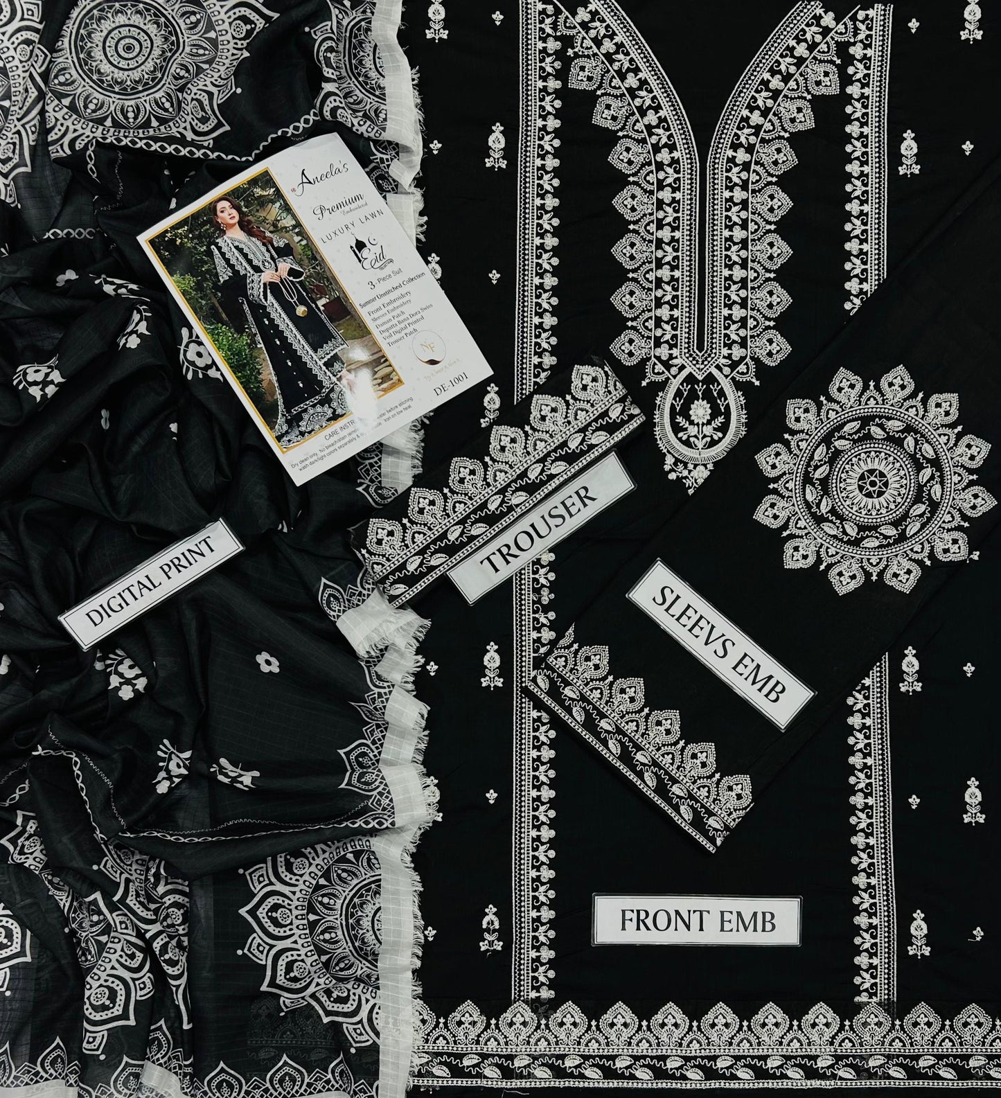 Aneela’s Premium Lawn 3PC Embroidery 