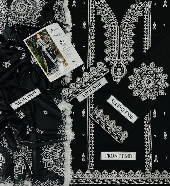 Aneela’s Premium Lawn 3PC Embroidery 