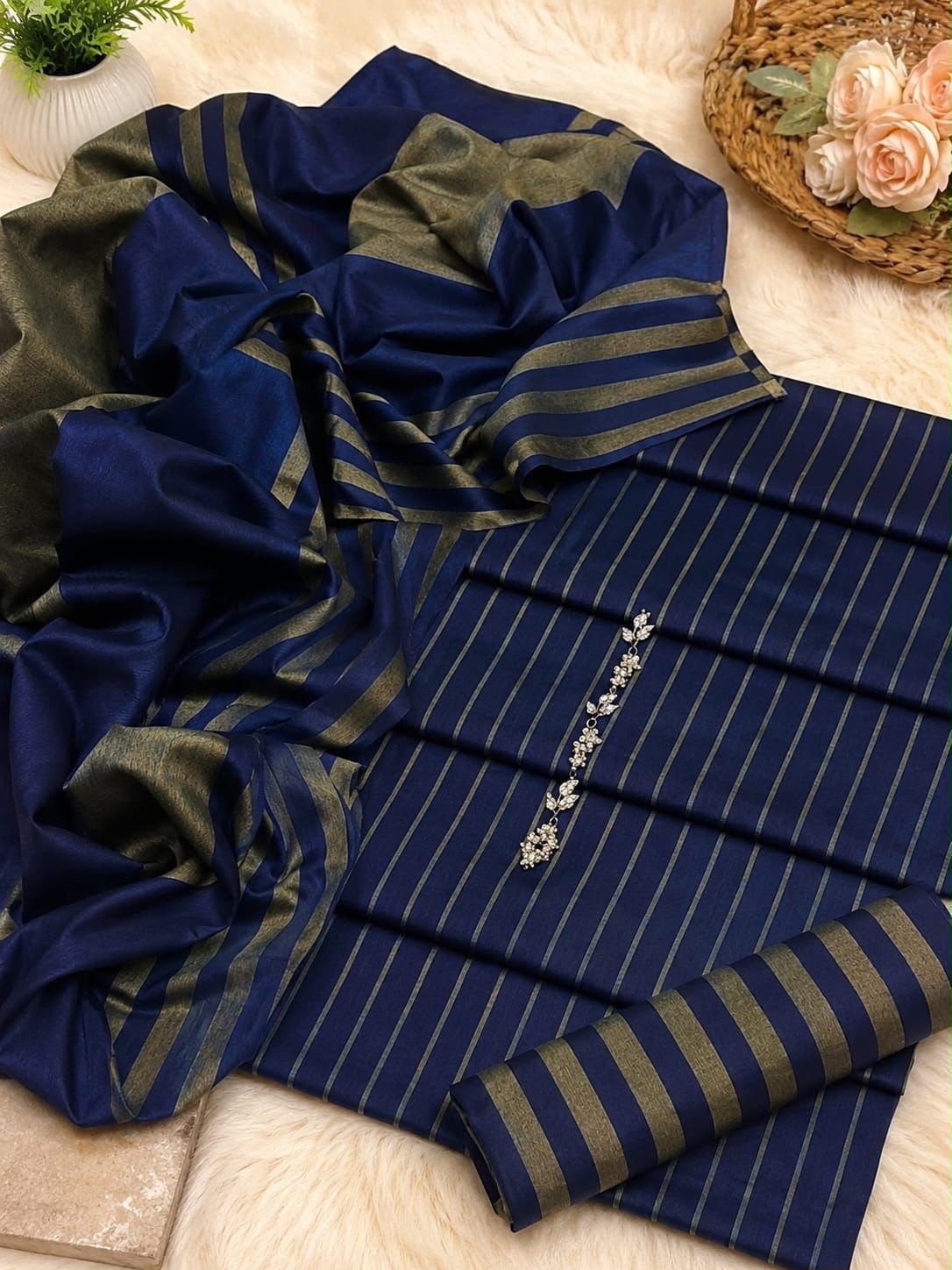 3pc Multani Susi Khaadi-Blue
