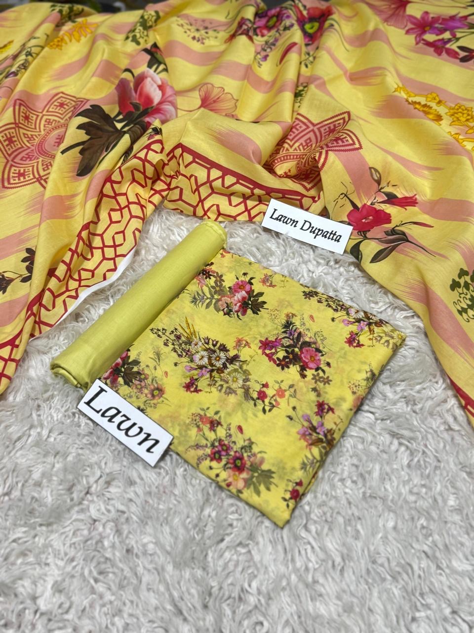 Lawn 3 PC Digital printed-Unstitched