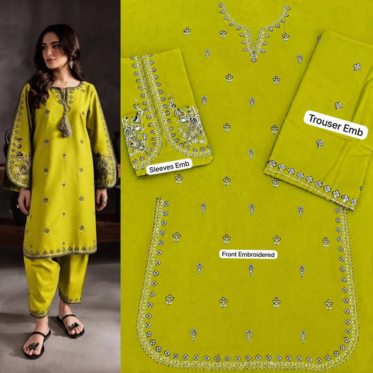 Dhanak wool Khaadi 2PC-Parrot