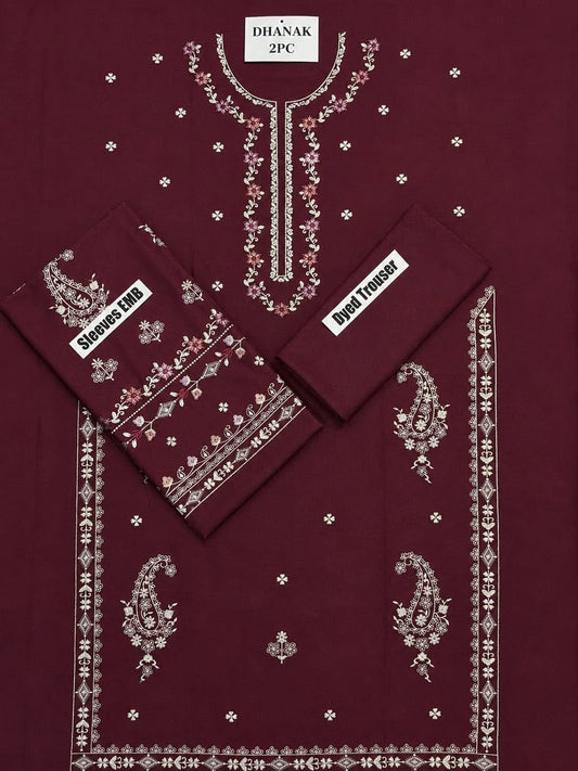 Dhanak wool Lime lite 2PC-Meroon