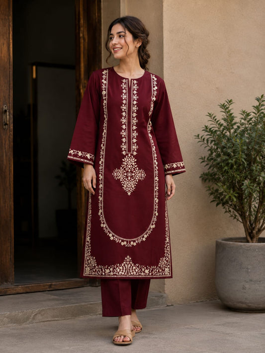 Asling Premium Winter 2 PC-Meroon