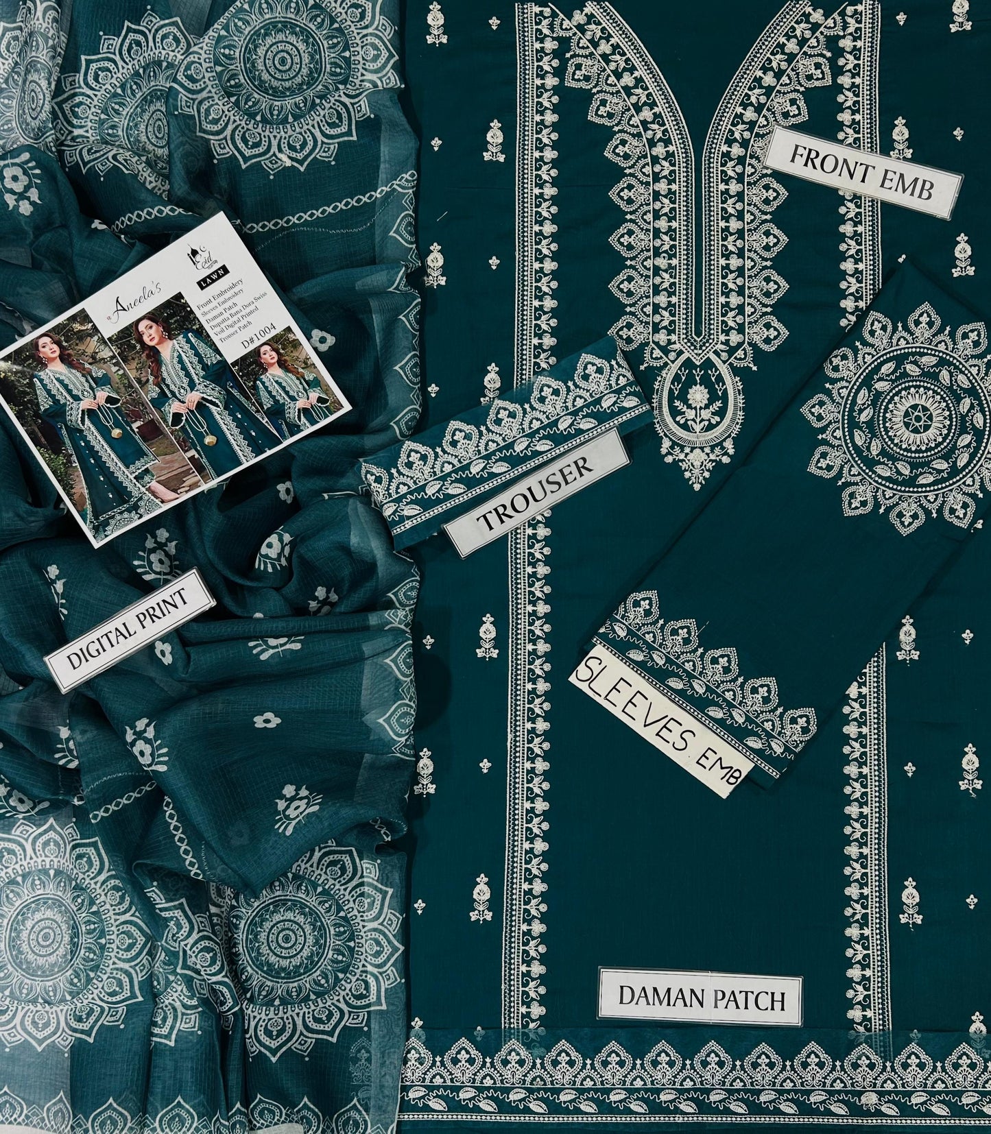 Embroidered 3pc Aneela's
