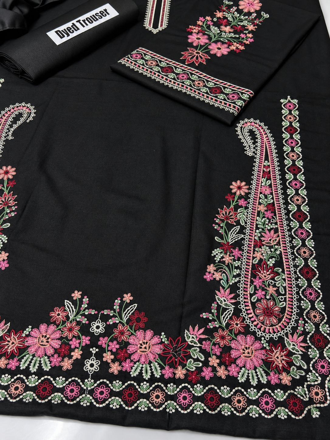 Baroque-Dhanak wool ready to wear Multi Embroidered