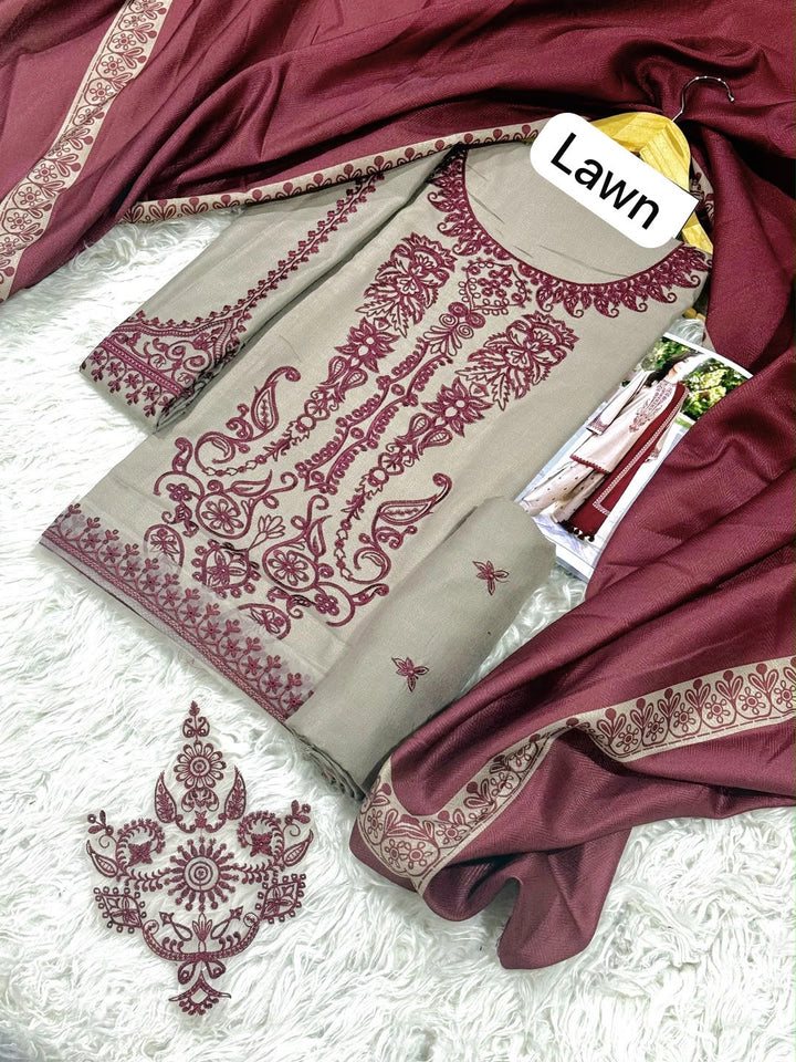 Summer 3 PC Chiku with Meroon Premium