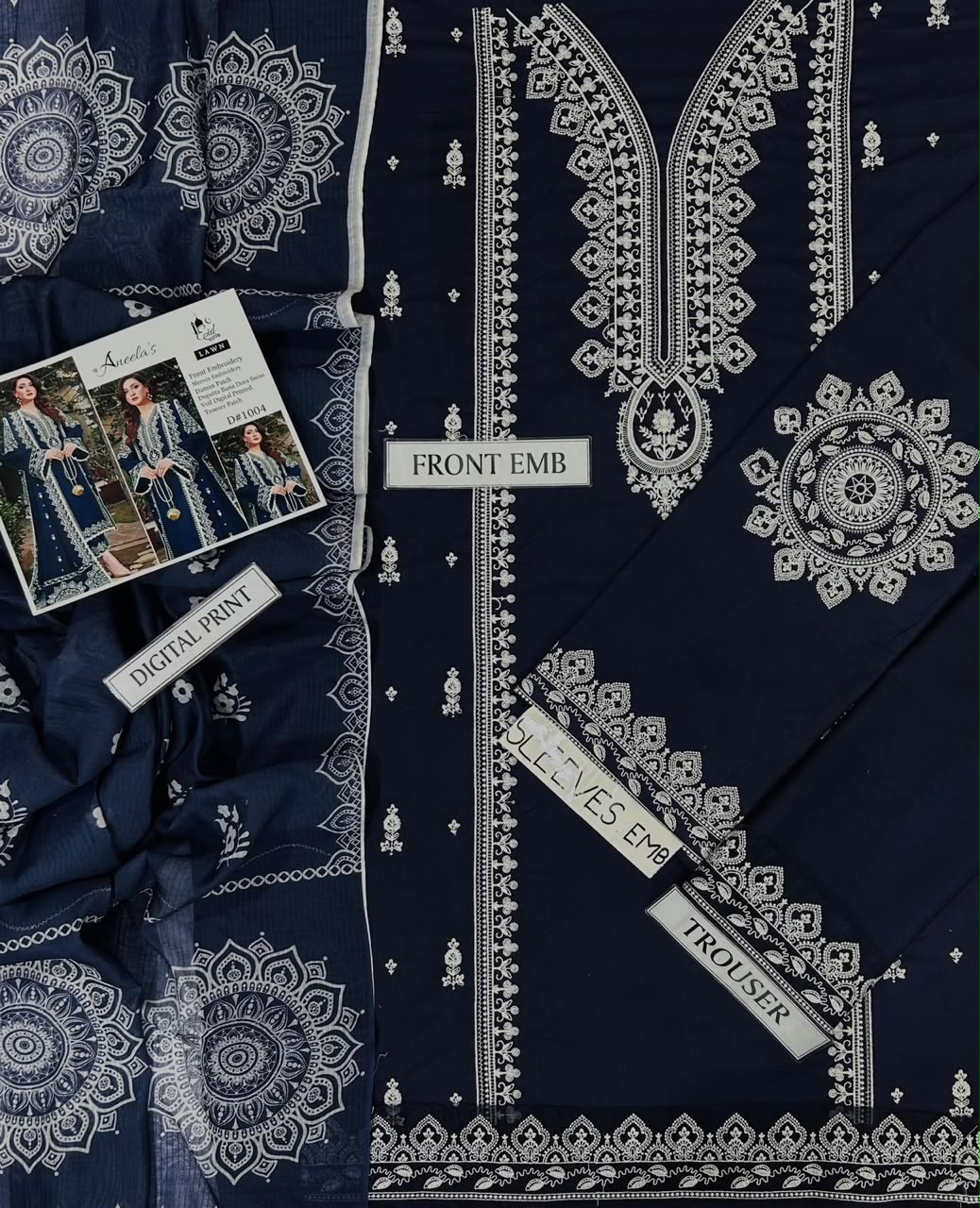 Embroidered 3pc Aneela's