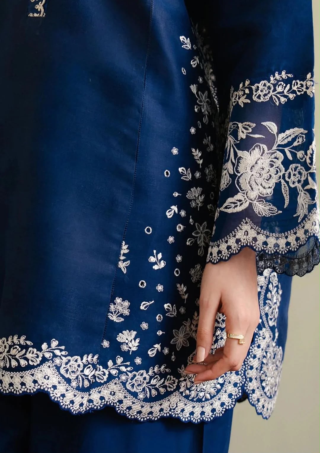 Midnight Bloom – 3 Piece Embroidered Lawn Suit