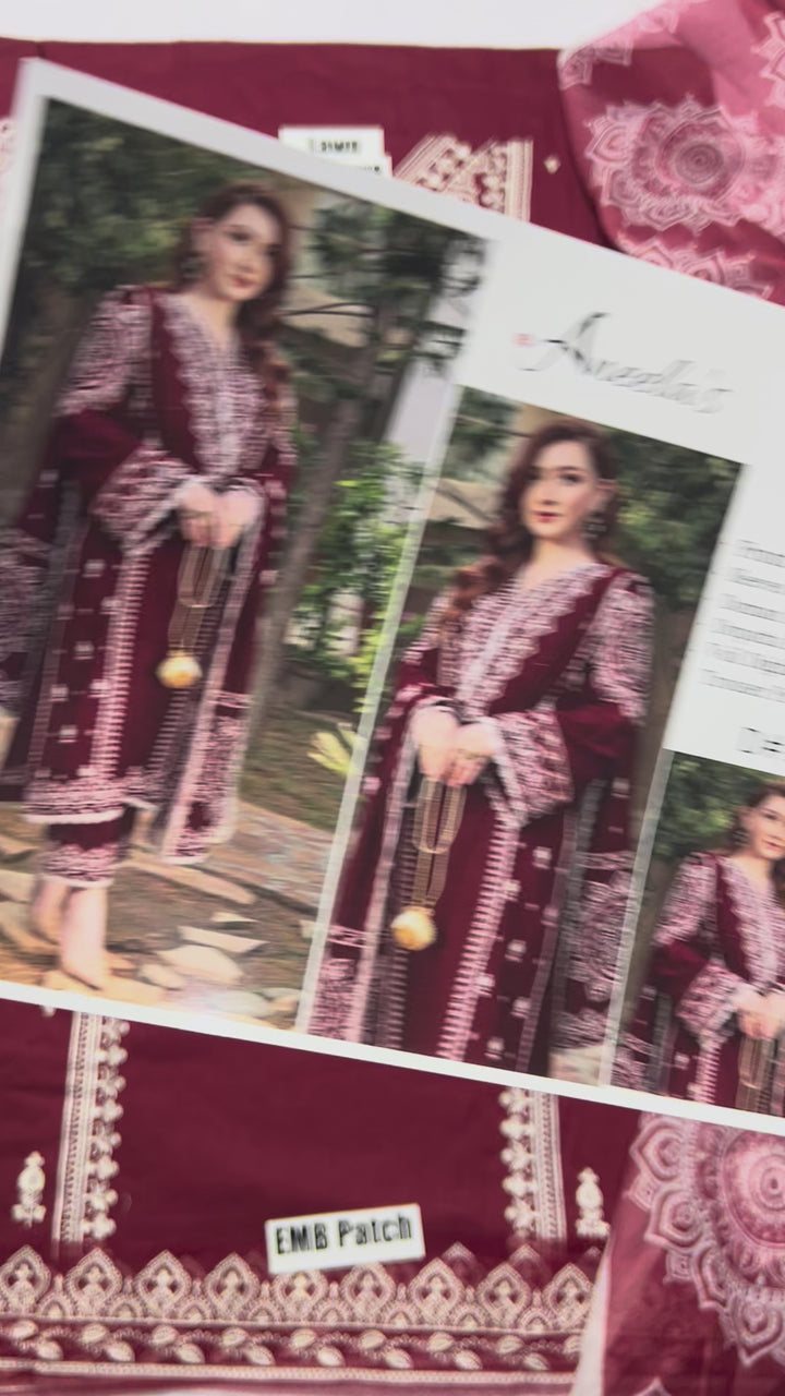 Embroidered 3pc Aneela&