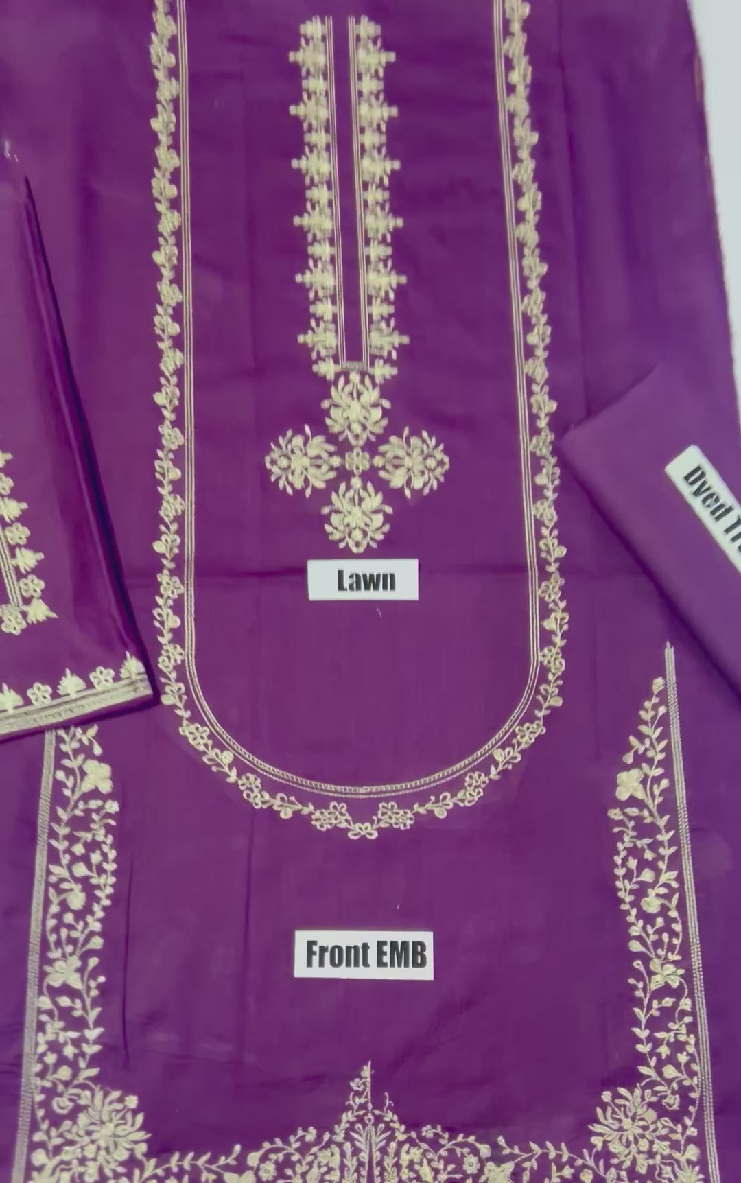 Lawn 2 Pc Embroidery-Plum