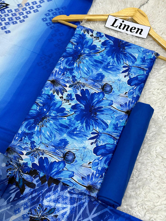 Linen Printed 3pc D-31