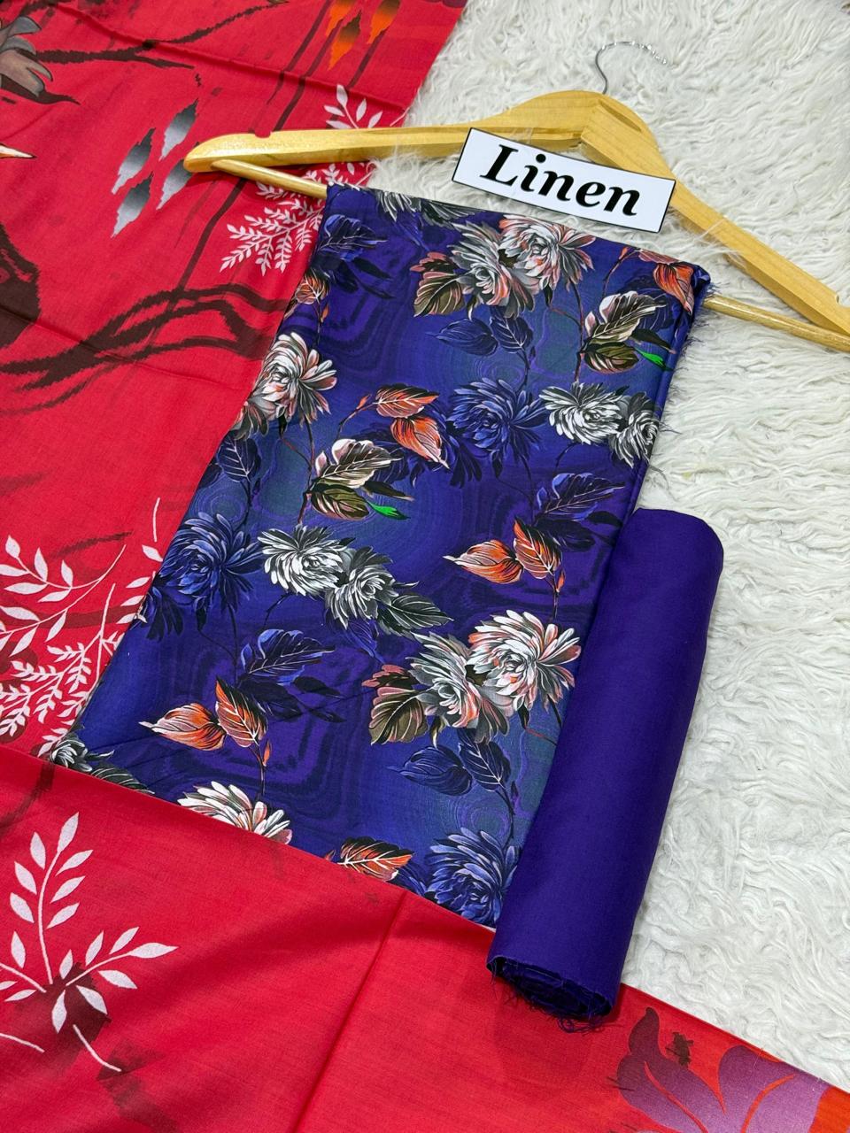 Linen Printed 3pc D-12