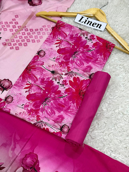 Linen Printed 3pc D-33
