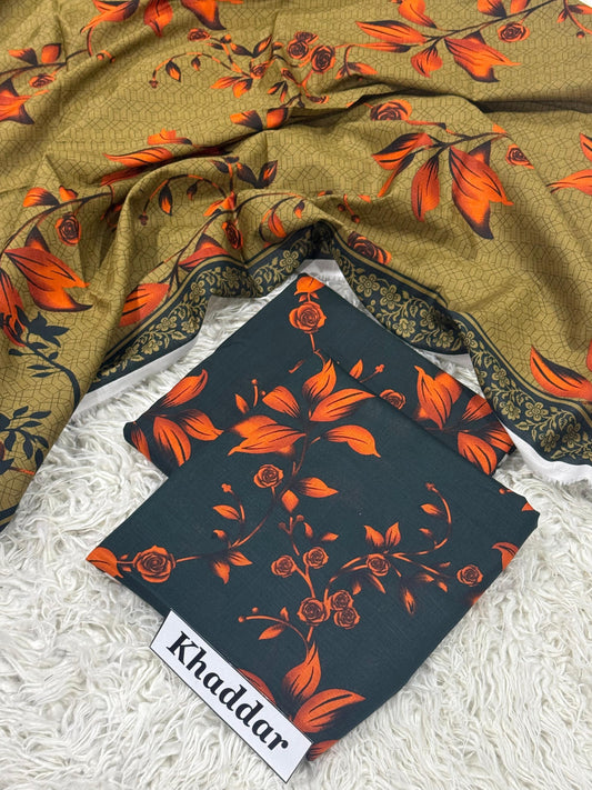 KHADDAR Digital Print 3pc 2025