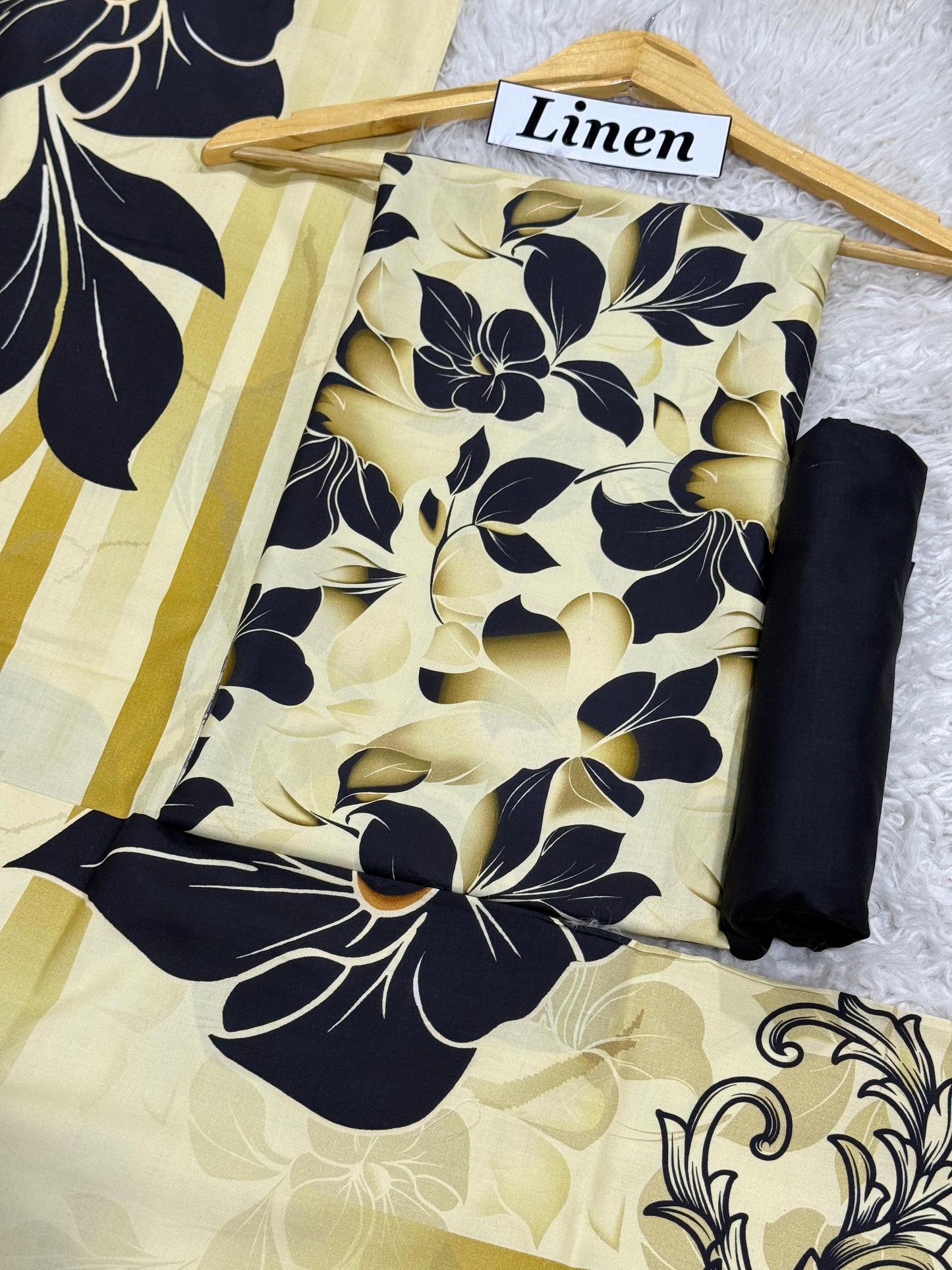 Linen Printed 3pc D-22