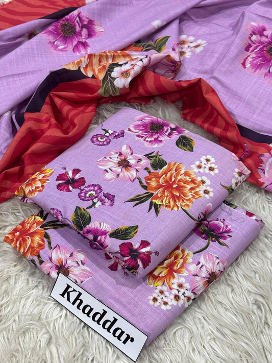 KHADDAR Digital Print 3pc 2025