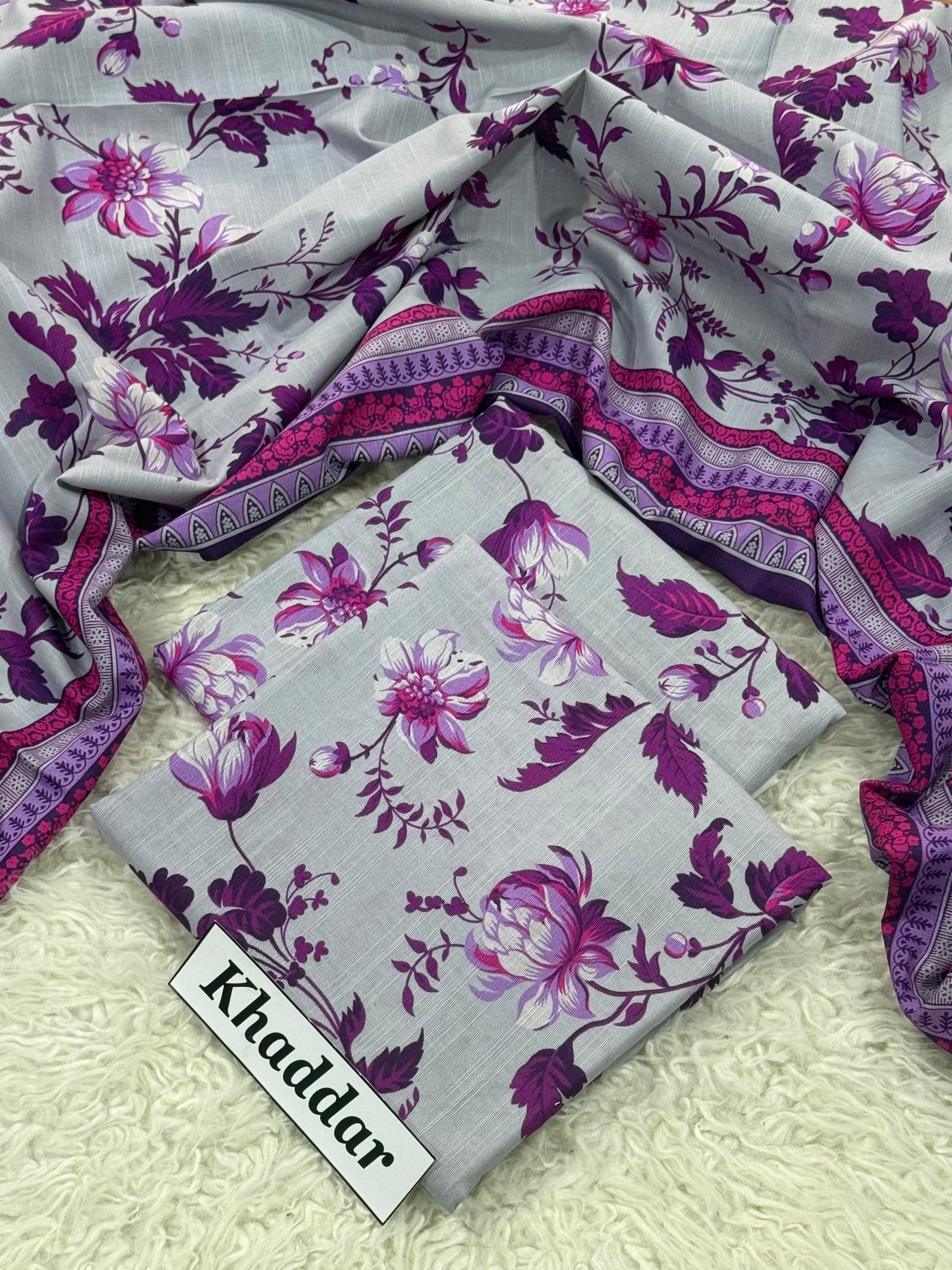 KHADDAR Digital Print 3pc 2025