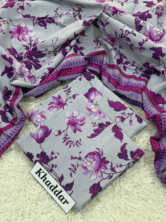 KHADDAR Digital Print 3pc 2025
