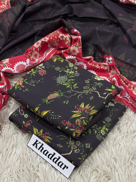 KHADDAR Digital Print 3pc 2025