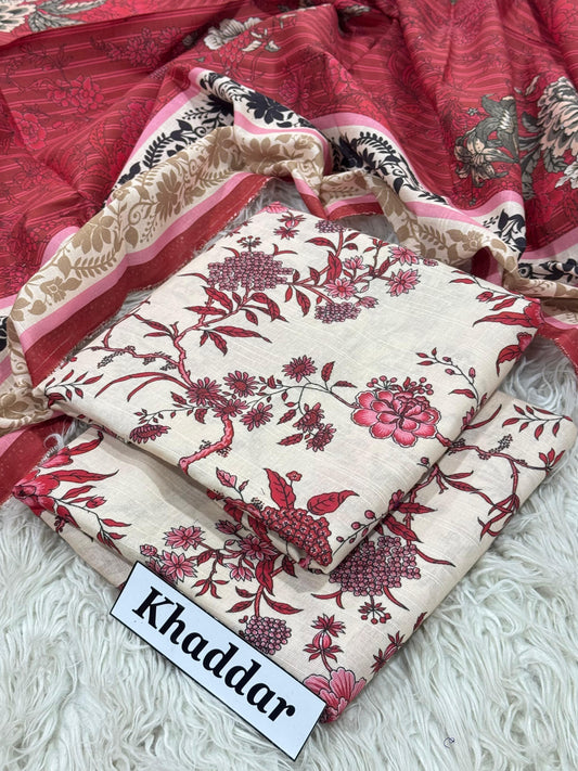 KHADDAR Digital Print 3pc 2025