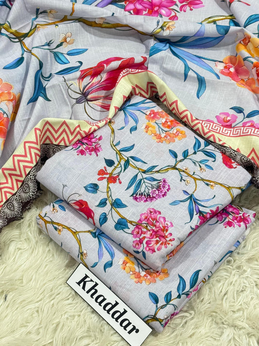 KHADDAR Digital Print 3pc 2025