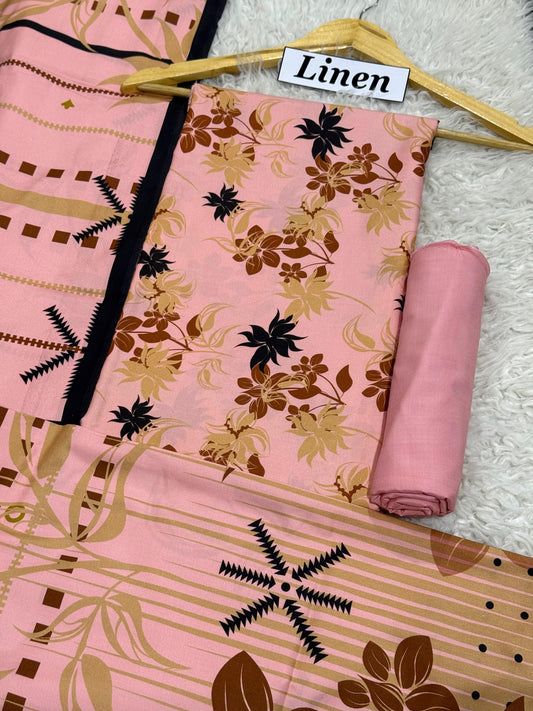 Linen Printed 3pc D-20