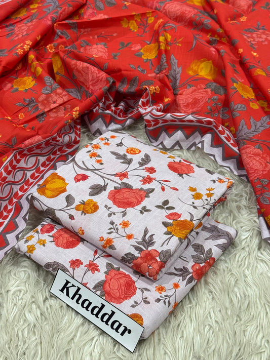 KHADDAR Digital Print 3pc 2025