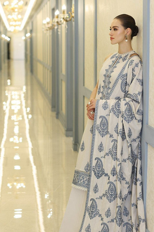 Breeze 3 Pc Heavy Embroidery with Lawn Shawl