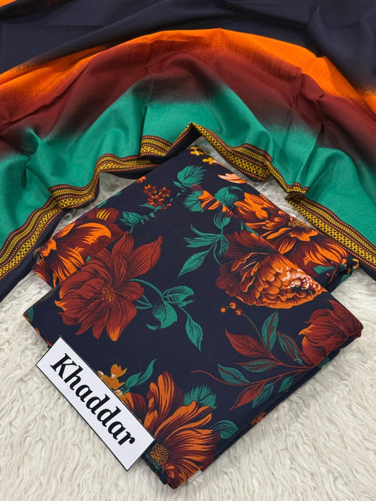 KHADDAR Digital Print 3pc 2025