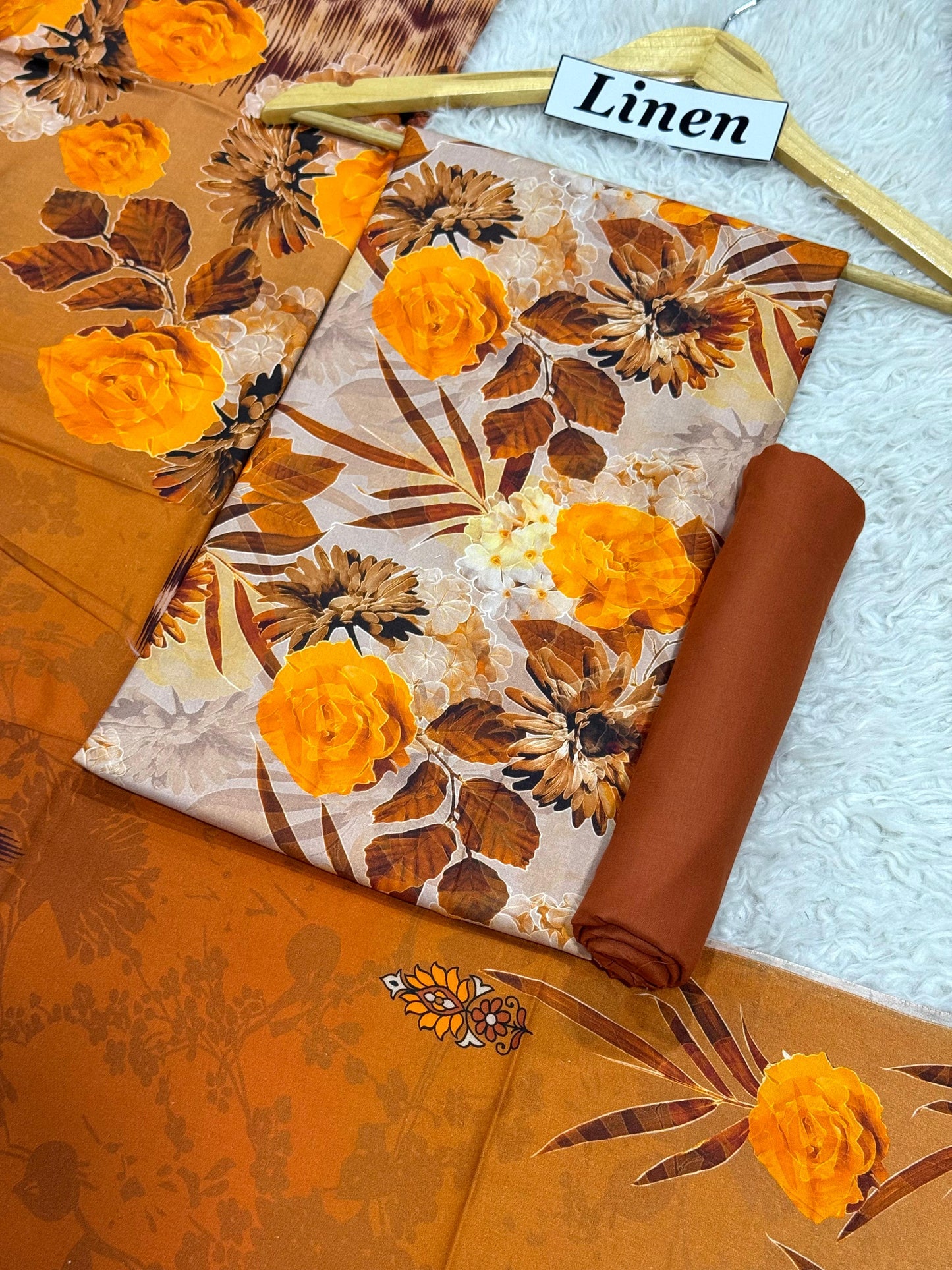 Linen Printed 3pc D-35