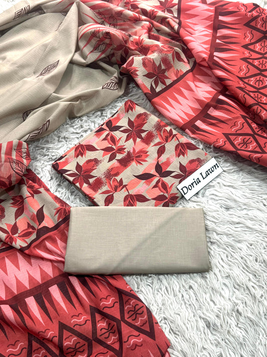 Al Karam Doria Lawn Digital print 3 PC